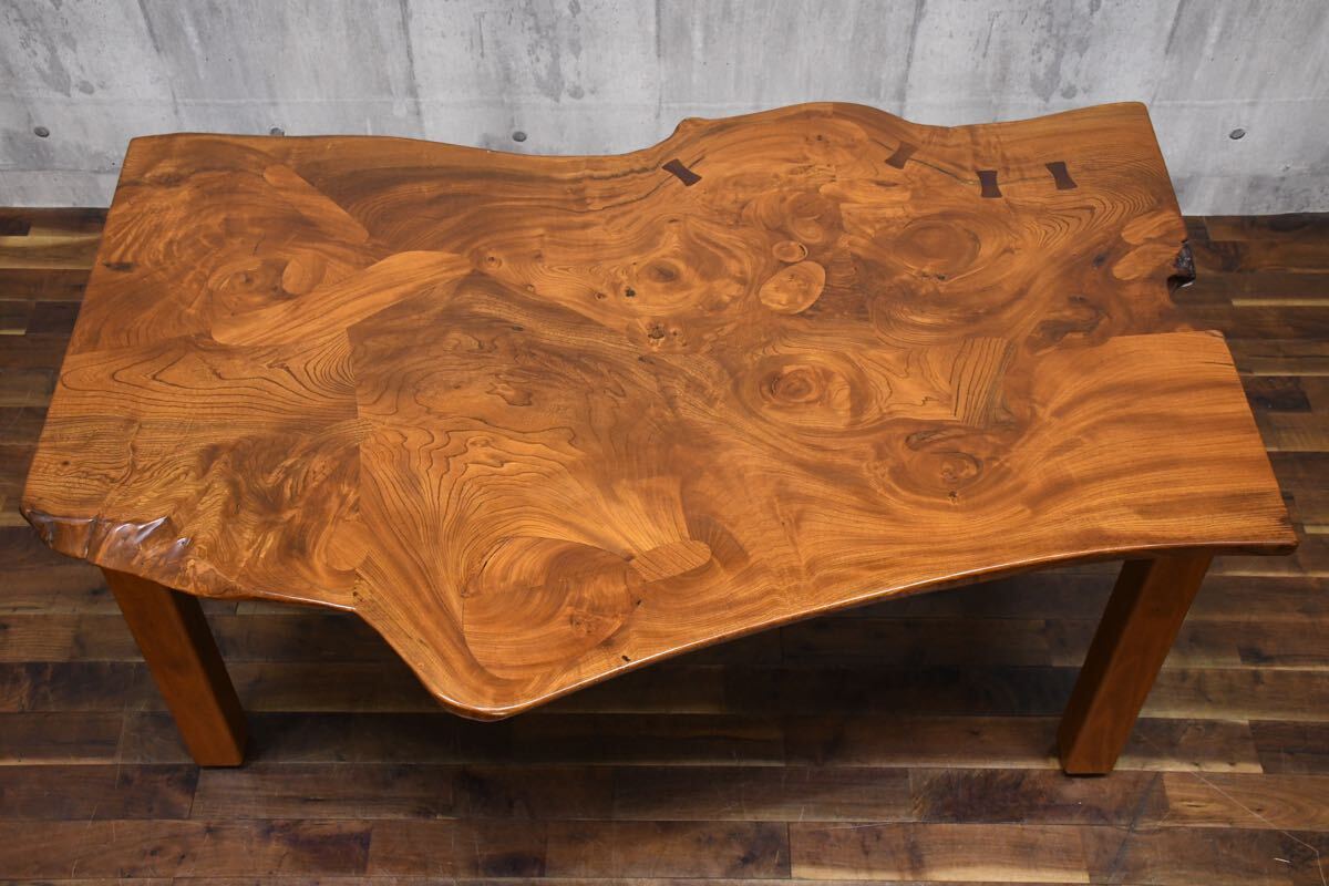 EDC64 けやき/欅無垢材 ダイニングテーブル W150cm 厚さ35mm EDC64 けやき/欅無垢材 ダイニングテーブル W150cm 厚さ35mm 机