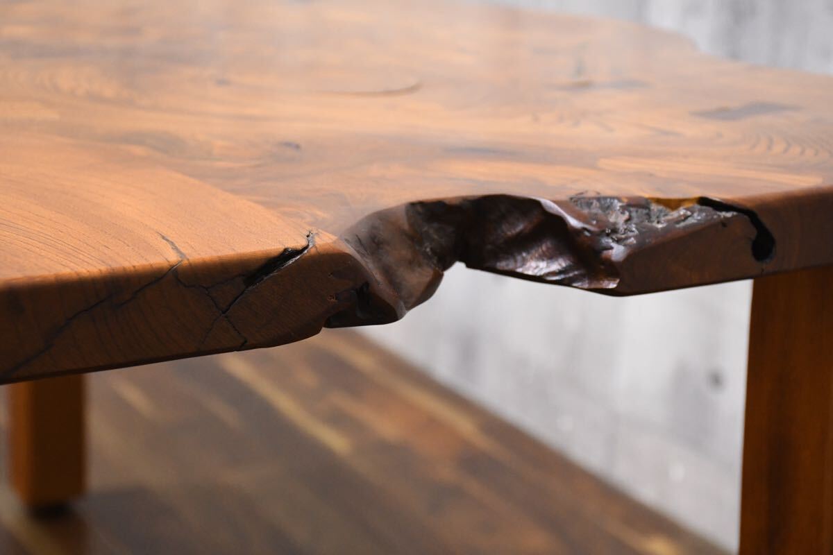 EDC64 けやき/欅無垢材 ダイニングテーブル W150cm 厚さ35mm