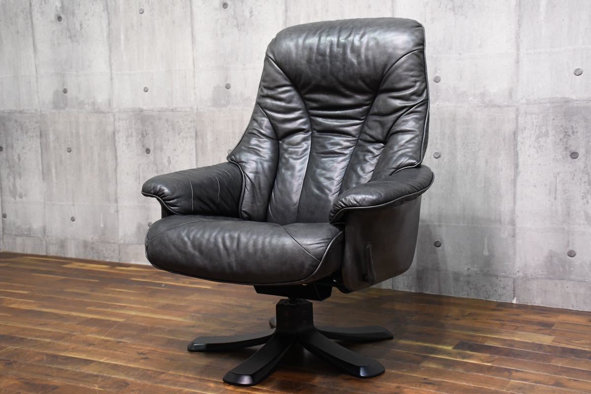 CKC19 北歐スウェーデン Soderbergs Mobler ソーダバーグモブラー パーソナルチェア パーソナルソファ 総本革 ヴィンテージ リクライニング