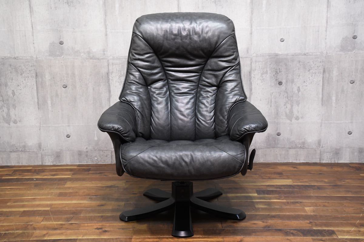 CKC19 北歐スウェーデン Soderbergs Mobler ソーダバーグモブラー パーソナルチェア パーソナルソファ 総本革 ヴィンテージ リクライニング