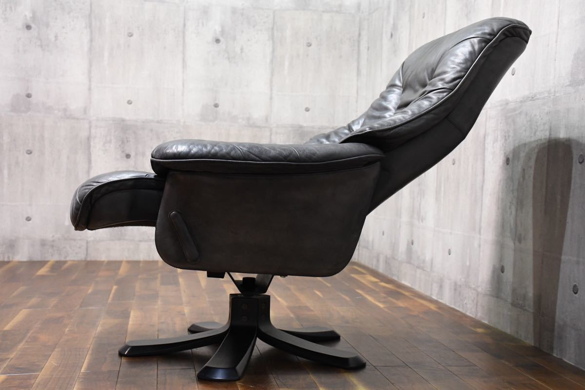 CKC19 北歐スウェーデン Soderbergs Mobler ソーダバーグモブラー パーソナルチェア パーソナルソファ 総本革 ヴィンテージ リクライニング