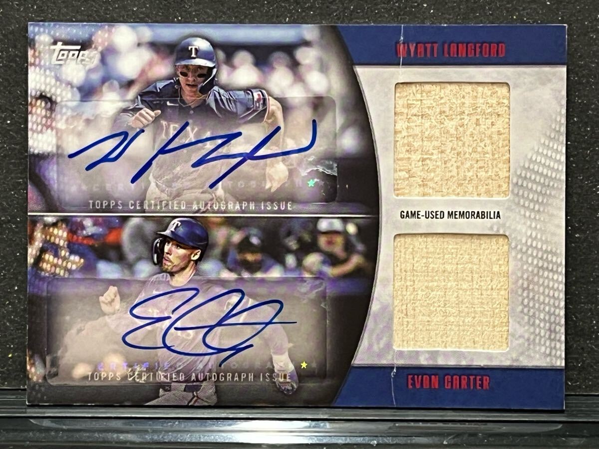 2025 Topps Dual Materials Autograph Wyatt Langford / Evan 2025 Topps Dual Materials Autograph Wyatt Langford / Evan