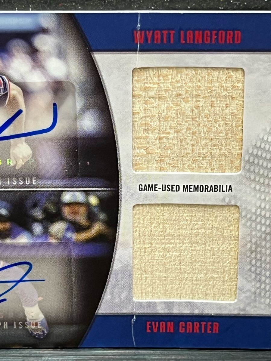 2025 Topps Dual Materials Autograph Wyatt Langford / Evan 2025 Topps Dual Materials Autograph Wyatt Langford / Evan