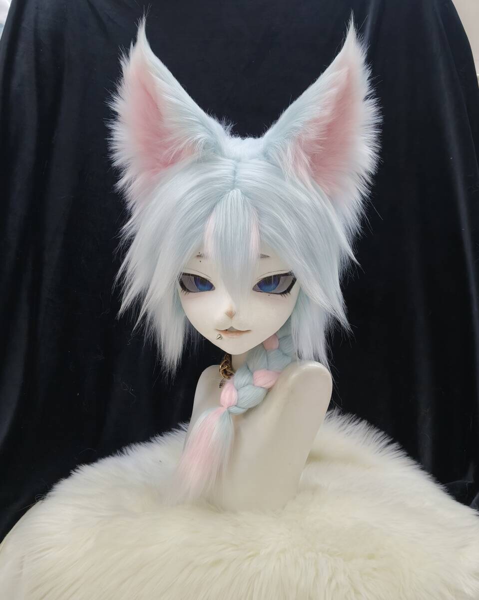 着ぐるみヘッド ファースーツ キツネ 水色 男女兼用 全頭ヘッド 着ぐるみヘッド ファースーツ キツネ 水色 男女兼用 全頭ヘッド