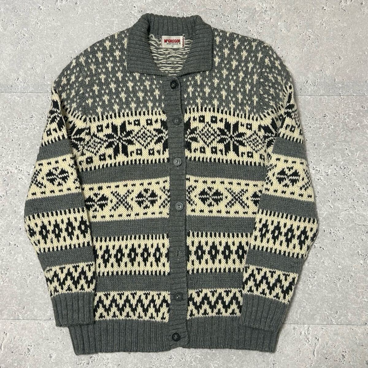 vintage フェアアイル マックレガー ウールニット 雪柄 vintage フェアアイル マックレガー ウールニット 雪柄
