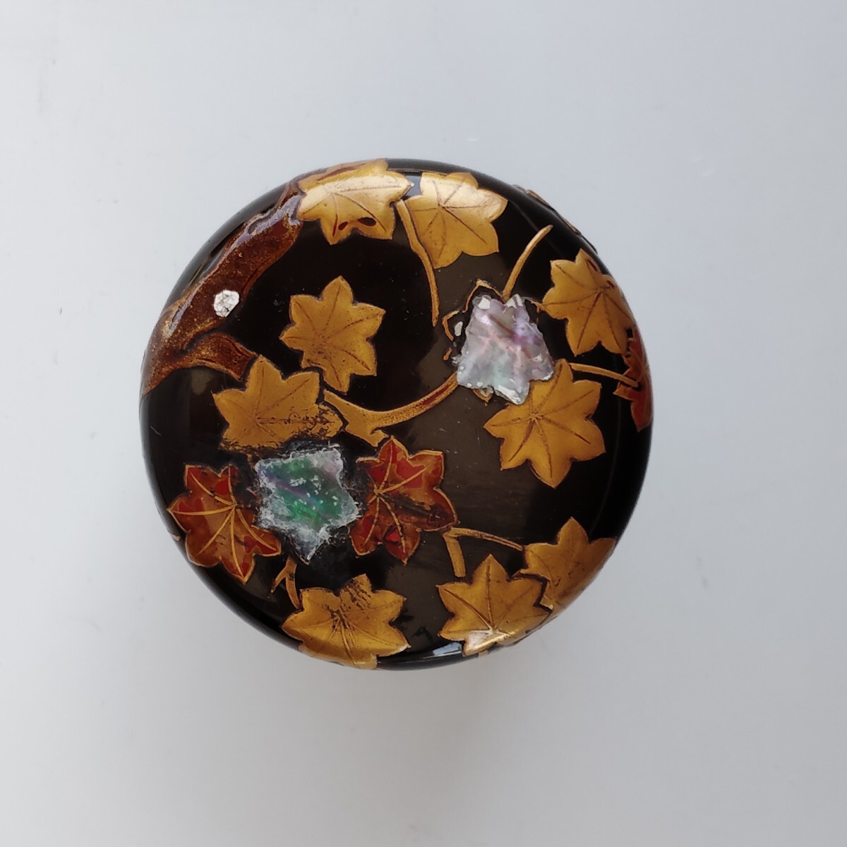 千家十職名工 塗師 中村宗哲 紅葉螺鈿蒔絵 棗 共箱 金蒔絵 茶入 千家十職名工 塗師 中村宗哲 紅葉螺鈿蒔絵 棗 共箱 金蒔絵 茶入