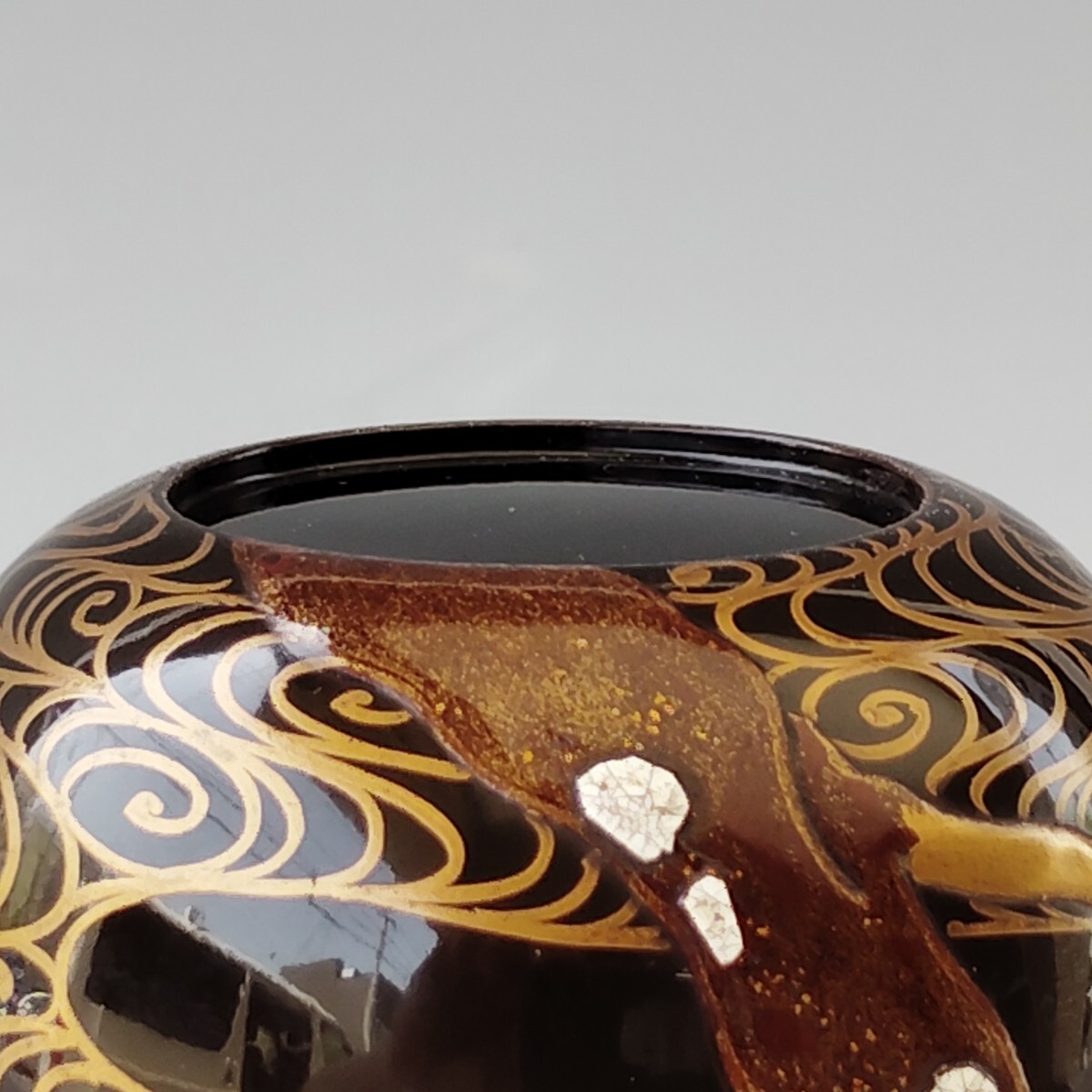 千家十職名工 塗師 中村宗哲 紅葉螺鈿蒔絵 棗 共箱 金蒔絵 茶入 千家十職名工 塗師 中村宗哲 紅葉螺鈿蒔絵 棗 共箱 金蒔絵 茶入