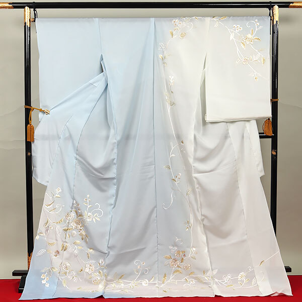 和游館 即決eha3248 夏物 尾峨佐染繍 超細(xì)密手刺繍 五泉 駒絽 訪問著 お仕立て付き