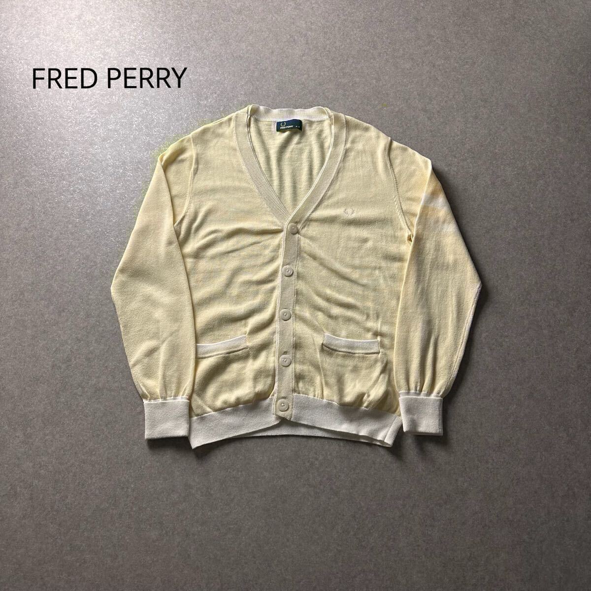 フレッドペリー Fred Perry ワンポイントロゴ刺繍 カーディガン フレッドペリー Fred Perry ワンポイントロゴ刺繍 カーディガン