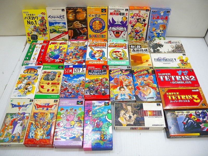 HK3596☆SFC スーパーファミコン ゲームソフト 29本セット 箱入 HK3596☆SFC スーパーファミコン ゲームソフト 29本セット 箱入