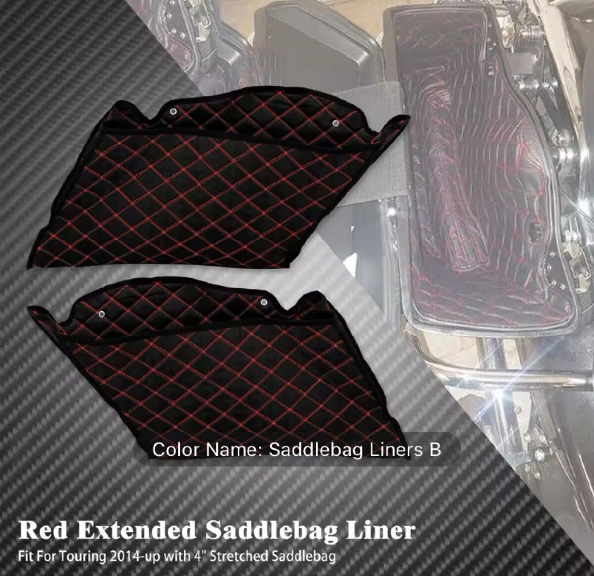 即納 ハーレー ツーリング ストリートグライド ロード エレクトラグライド 2014upサドルバッグ インサート カーペット ライナー_画像3