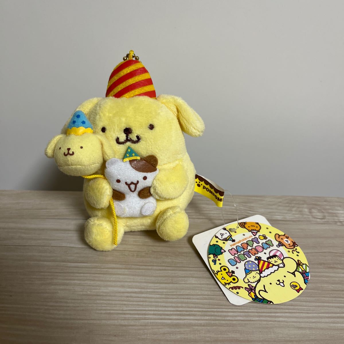紙タグ付き バースディケーキボールチェーン「ポムポムプリン 紙タグ付き バースディケーキボールチェーン「ポムポムプリン