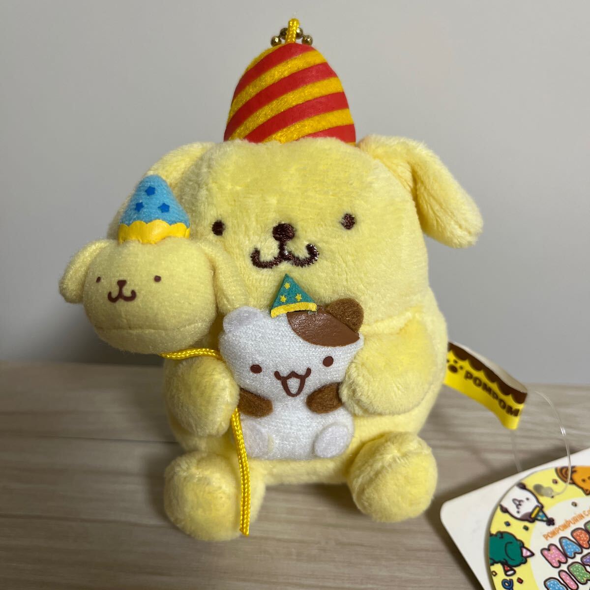 紙タグ付き バースディケーキボールチェーン「ポムポムプリン 紙タグ付き バースディケーキボールチェーン「ポムポムプリン