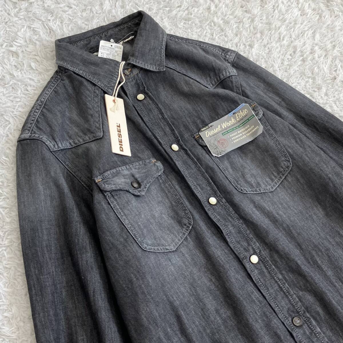 新品未使用タグ付き◎!極上デニム◎!ディーゼル DIESEL シャツ 新品未使用タグ付き◎!極上デニム◎!ディーゼル DIESEL シャツ