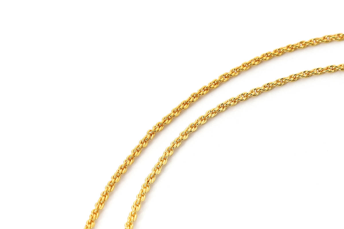 18KGP 18金 鍍金 麻ひもチェーン ゴールドネックレス gold 18KGP 18金 鍍金 麻ひもチェーン ゴールドネックレス gold