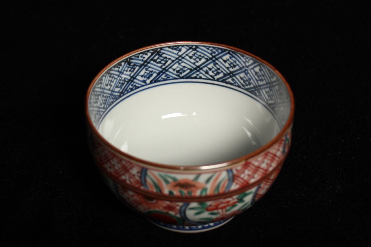 山本壹楽 京焼 清水焼 蓋付 湯呑 五客 蓋裏絵 茶器 山本壹楽 京焼 清水焼 蓋付 湯呑 五客 蓋裏絵 茶器