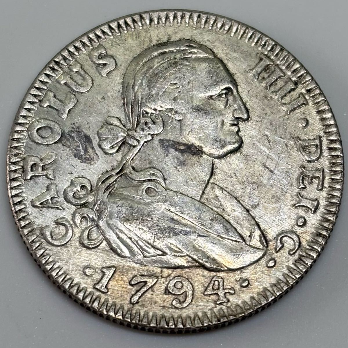 コイン 古銭 1794年 マドリード 4レアル カルロス4世 スペイン コイン 古銭 1794年 マドリード 4レアル カルロス4世 スペイン