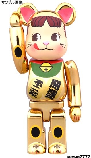 BE＠RBRICK 招き猫 ペコちゃん 金運 金メッキ 100% & 400% 当選