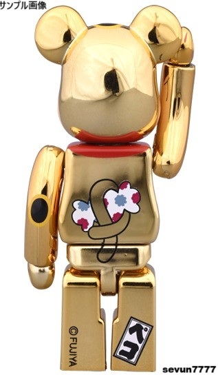 BE@RBRICK 招き猫 ペコちゃん 金運 金メッキ 100% & 400% 当選 BE@RBRICK 招き猫 ペコちゃん 金運 金メッキ 100% & 400% 当選