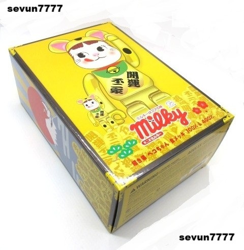 BE@RBRICK 招き猫 ペコちゃん 金運 金メッキ 100% & 400% 当選 BE@RBRICK 招き猫 ペコちゃん 金運 金メッキ 100% & 400% 当選
