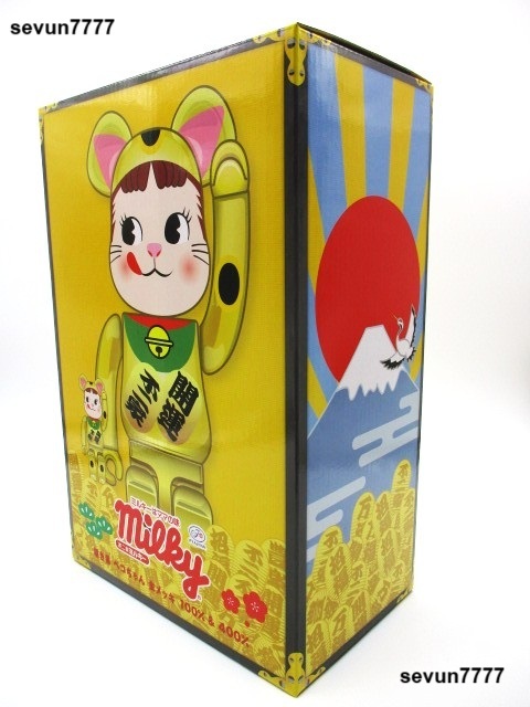BE@RBRICK 招き猫 ペコちゃん 金運 金メッキ 100% & 400% 当選 BE@RBRICK 招き猫 ペコちゃん 金運 金メッキ 100% & 400% 当選