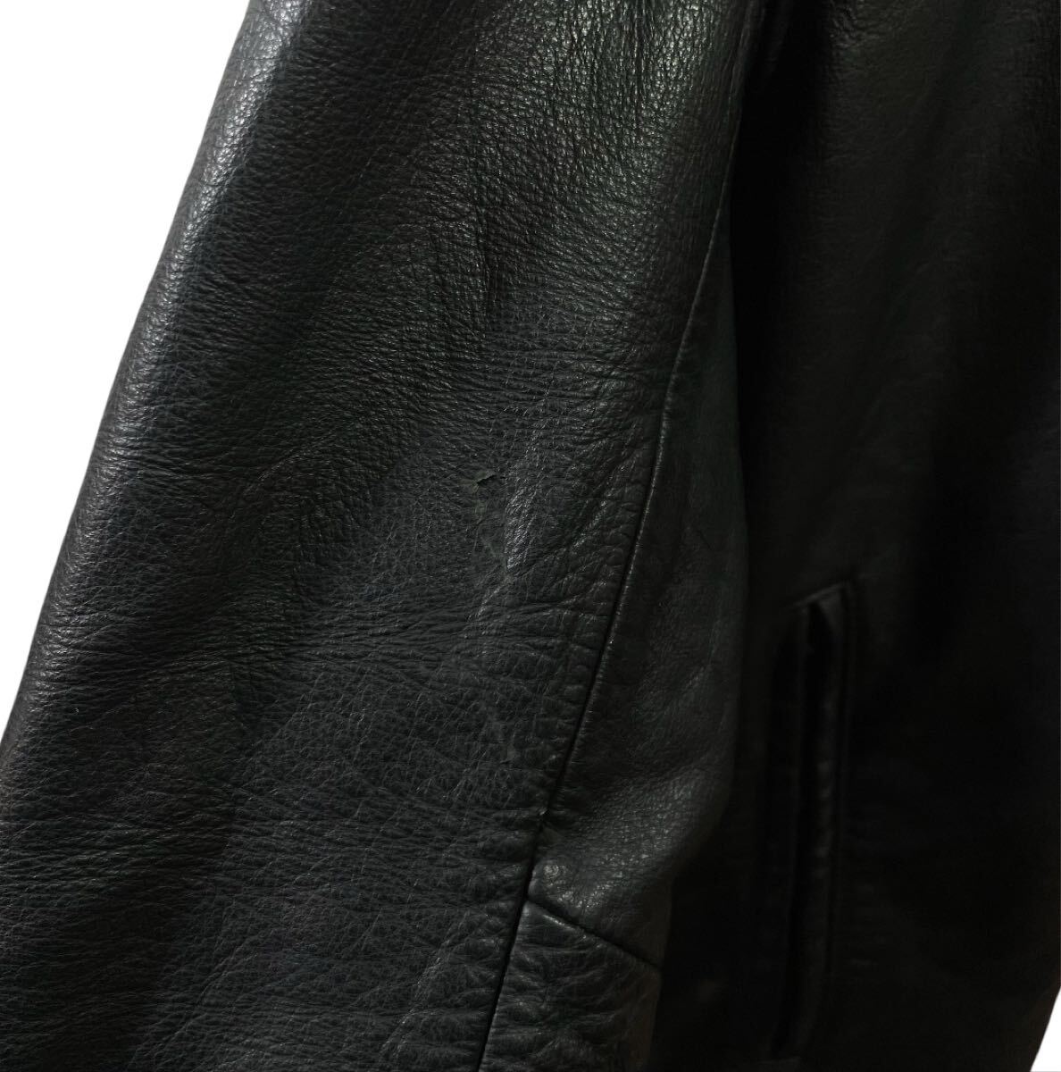 00s GAP レザージャケット シングルライダース ブラック L 古着 00s GAP レザージャケット シングルライダース ブラック L 古着