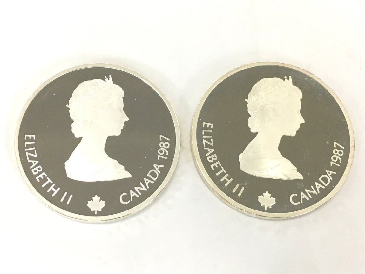 記念硬貨 カナダ20ドル銀貨 2枚セット 1988年 ケース付き 記念硬貨 カナダ20ドル銀貨 2枚セット 1988年 ケース付き