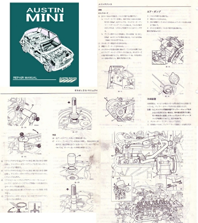 ローバー ミニ Mini OH用 整備書 CD AT/MT両用 1986年版 （サービスマニュアル 