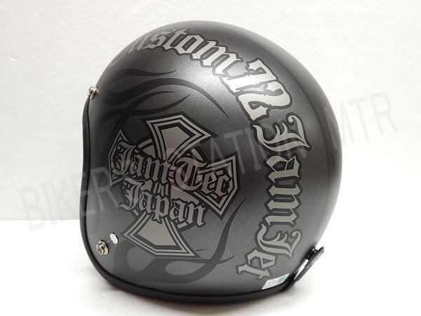 スピード出荷 72JAM JJ-31 ジェットヘルメット New Cross ニュークロス ガンメタ フリーサイズ 管理T