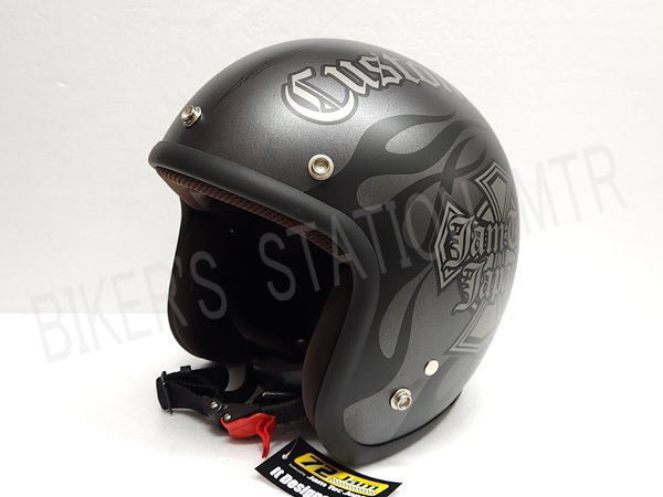 スピード出荷 72JAM JJ-31 ジェットヘルメット New Cross ニュークロス ガンメタ フリーサイズ 管理T