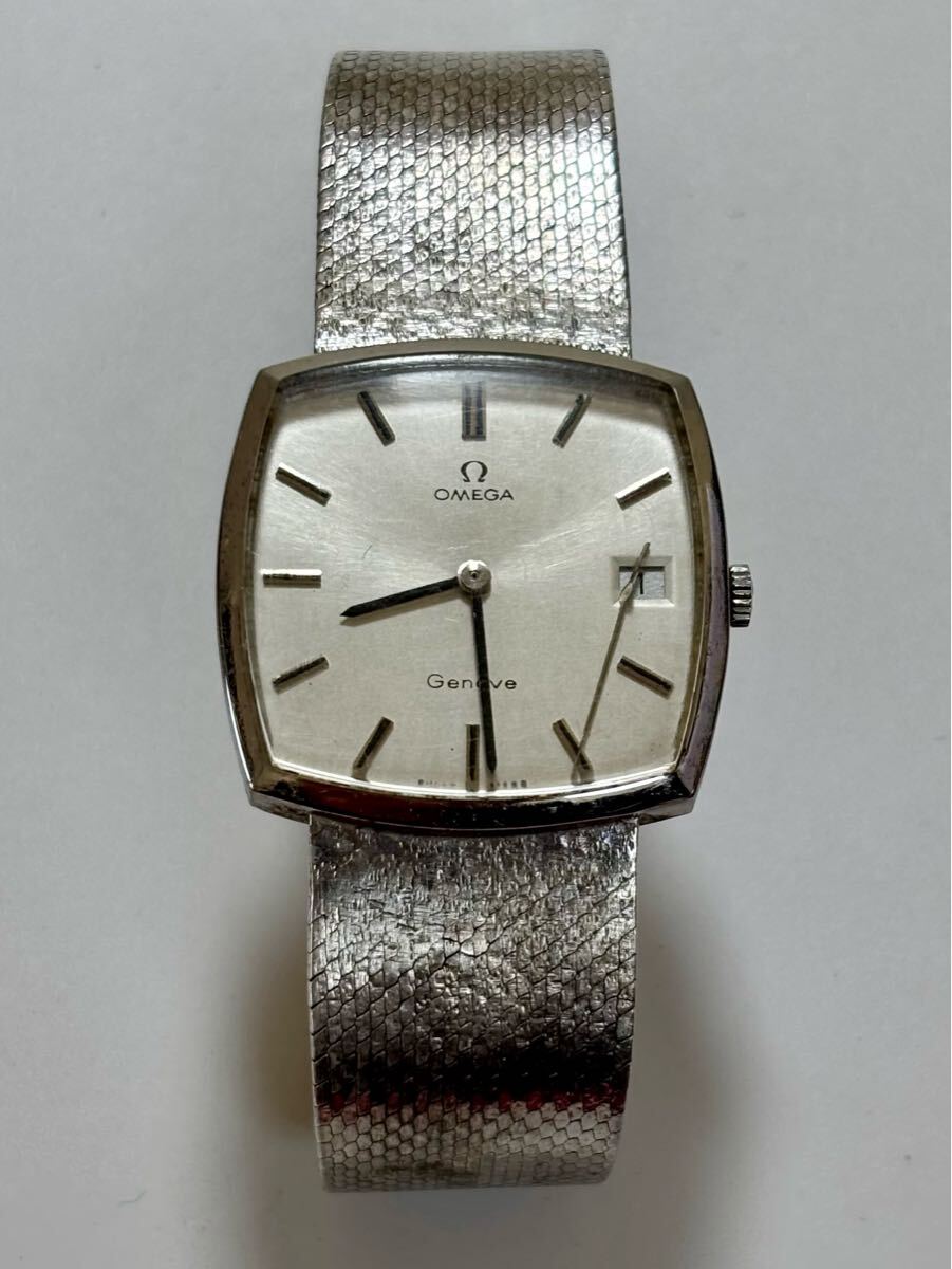 ☆ OMEGA オメガ Geneve ジュネーブ 3針 デイト シルバーカラー ☆ OMEGA オメガ Geneve ジュネーブ 3針 デイト シルバーカラー