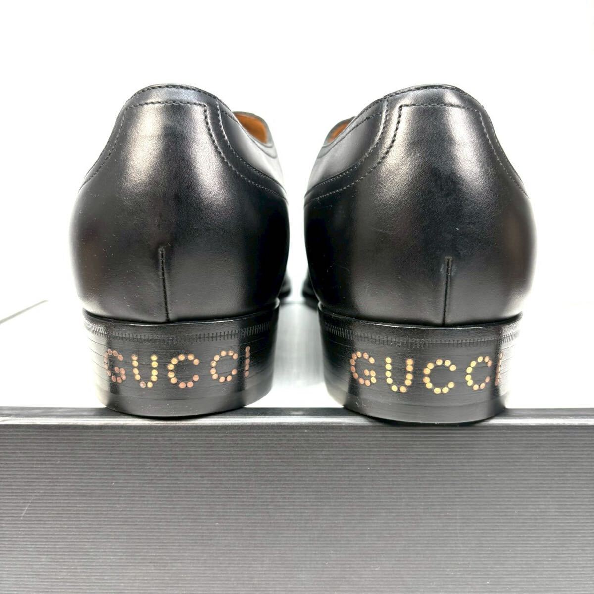 GUCCI グッチ ビジネスシューズ 革靴 レザー ヒールロゴ 12 31 GUCCI グッチ ビジネスシューズ 革靴 レザー ヒールロゴ 12 31