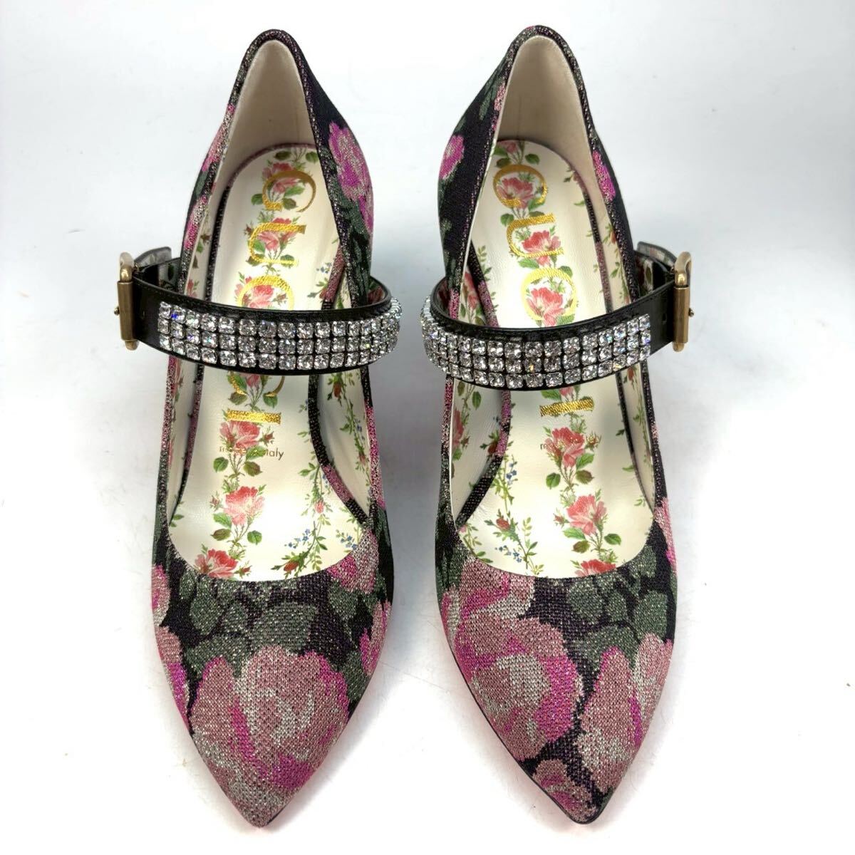 GUCCI グッチ パンプス ビジュー フラワー 花柄 36 23 0cm GUCCI グッチ パンプス ビジュー フラワー 花柄 36 23 0cm