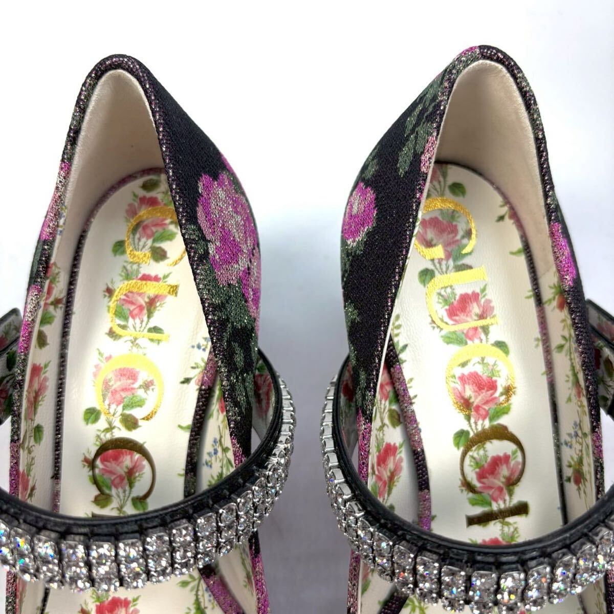 GUCCI グッチ パンプス ビジュー フラワー 花柄 36 23 0cm GUCCI グッチ パンプス ビジュー フラワー 花柄 36 23 0cm