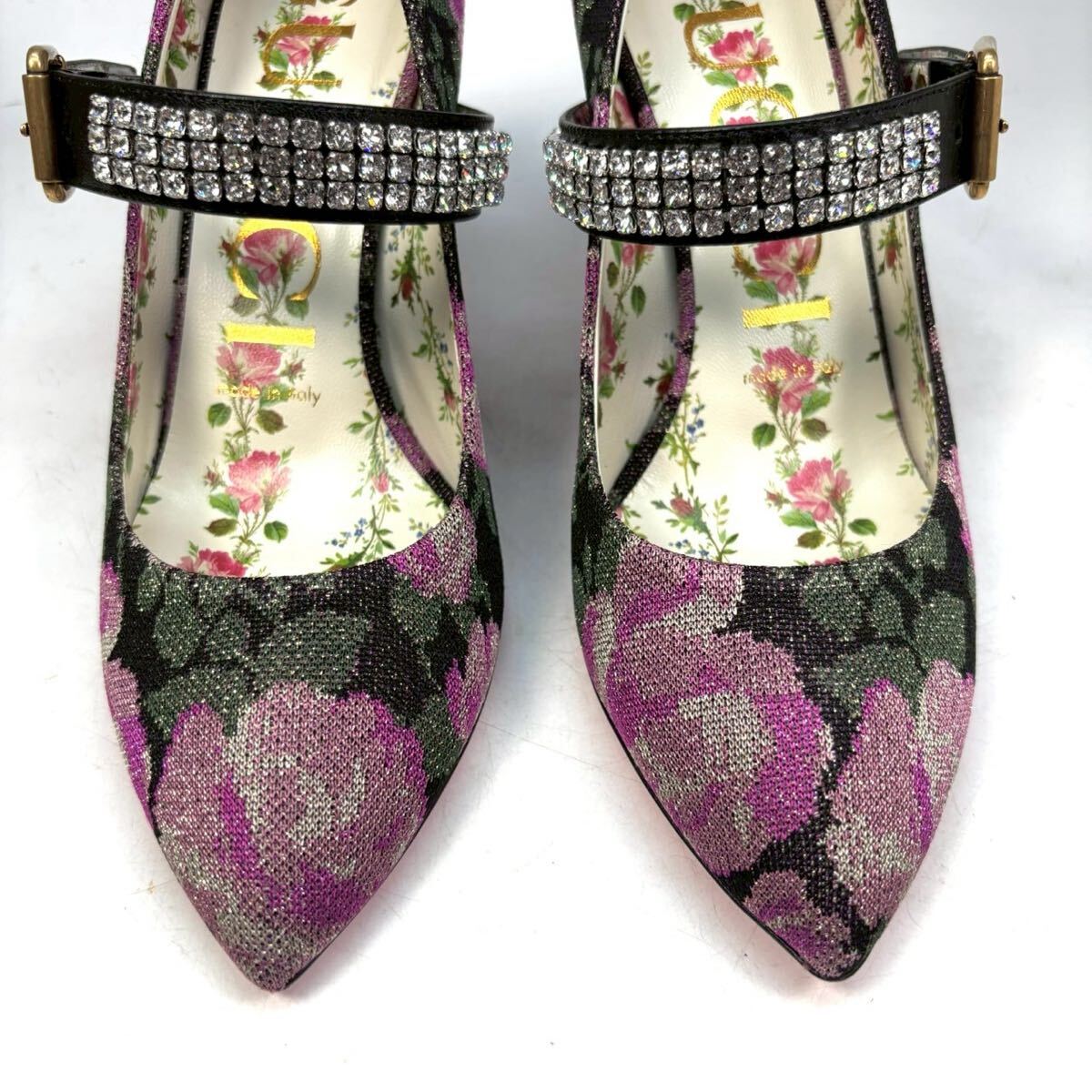 GUCCI グッチ パンプス ビジュー フラワー 花柄 36 23 0cm GUCCI グッチ パンプス ビジュー フラワー 花柄 36 23 0cm