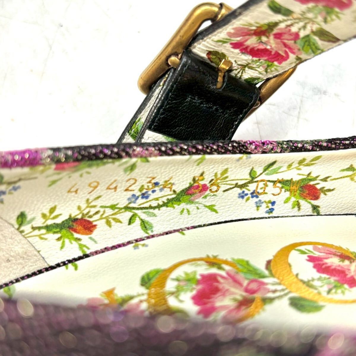 GUCCI グッチ パンプス ビジュー フラワー 花柄 36 23 0cm GUCCI グッチ パンプス ビジュー フラワー 花柄 36 23 0cm