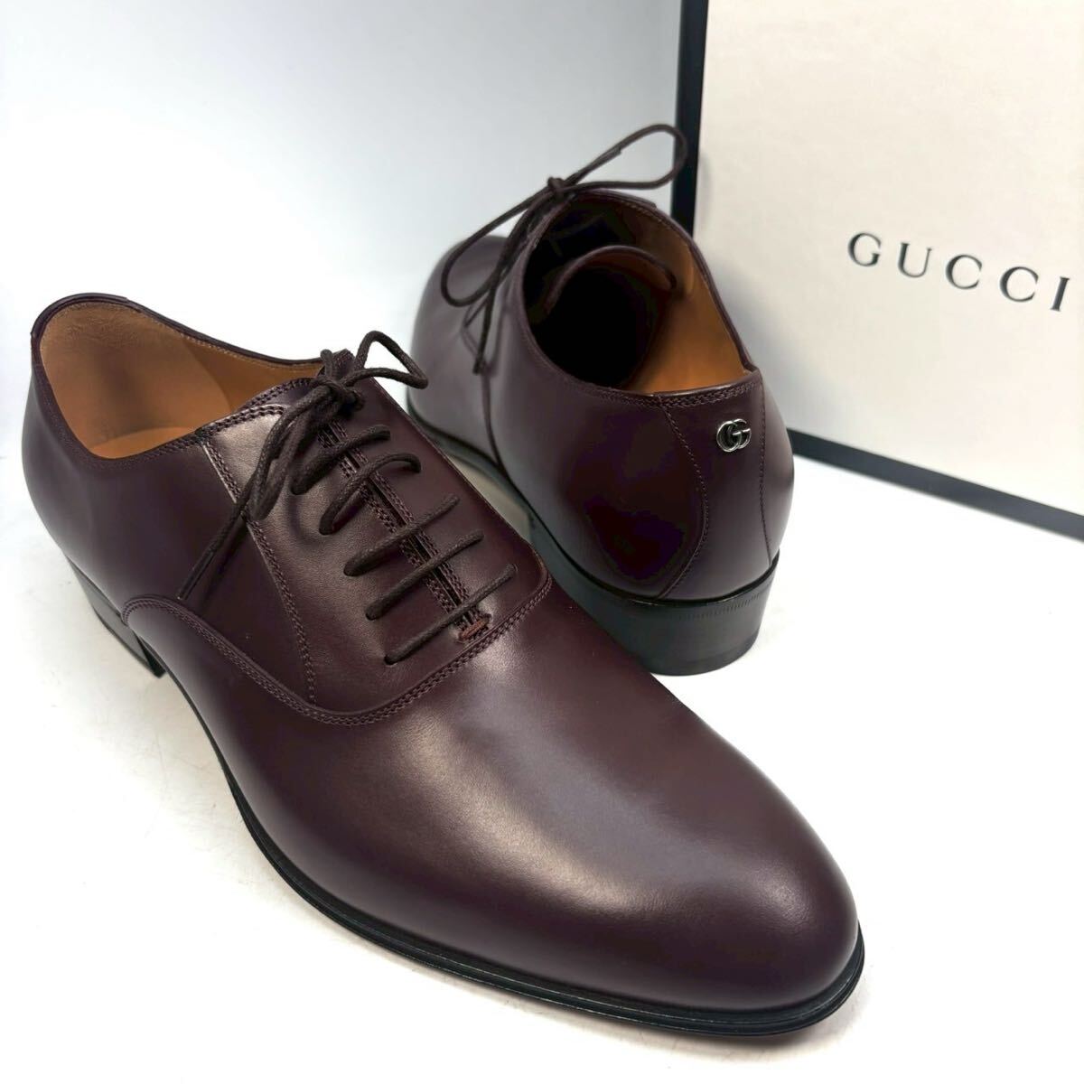 GUCCI グッチ 革靴 オックスフォード GGプレート プレーントゥ GUCCI グッチ 革靴 オックスフォード GGプレート プレーントゥ