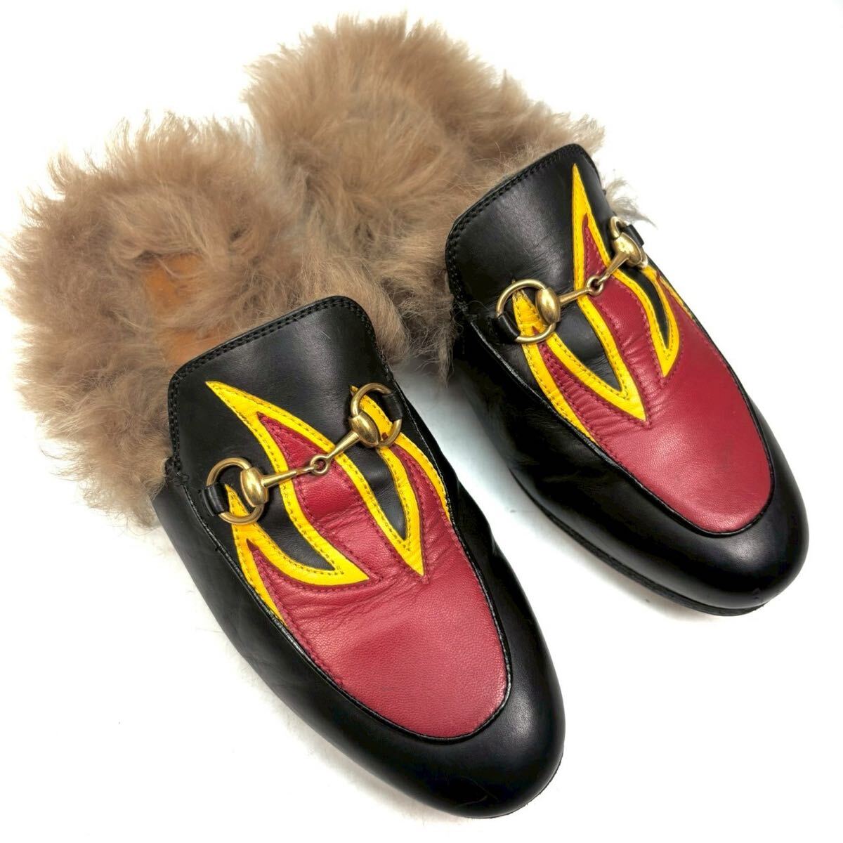 GUCCI グッチ ファイヤーパッチ ホースビット ミュール プリンス GUCCI グッチ ファイヤーパッチ ホースビット ミュール プリンス