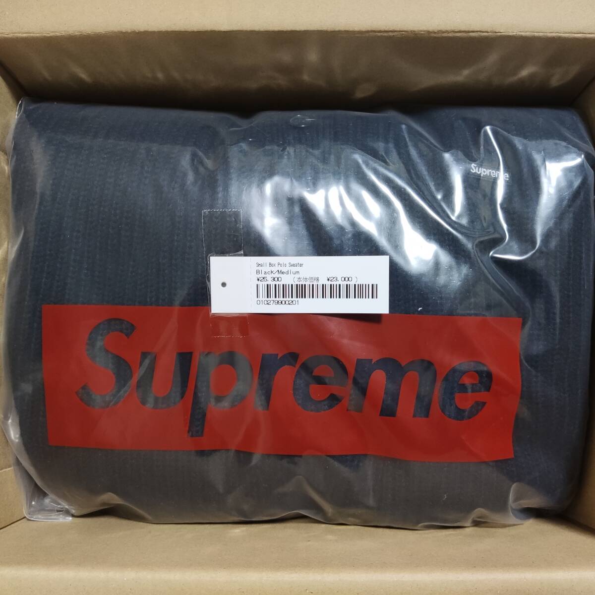 新品未開封 24FW Supreme Small Box Polo Sweater BLACK M 黒 新品未開封 24FW Supreme Small Box Polo Sweater BLACK M 黒