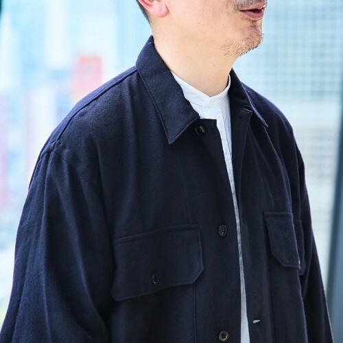 20AW COMOLI カシミヤ和紙 C P O シャツジャケット S03-02007 3 20AW COMOLI カシミヤ和紙 C P O シャツジャケット S03-02007 3
