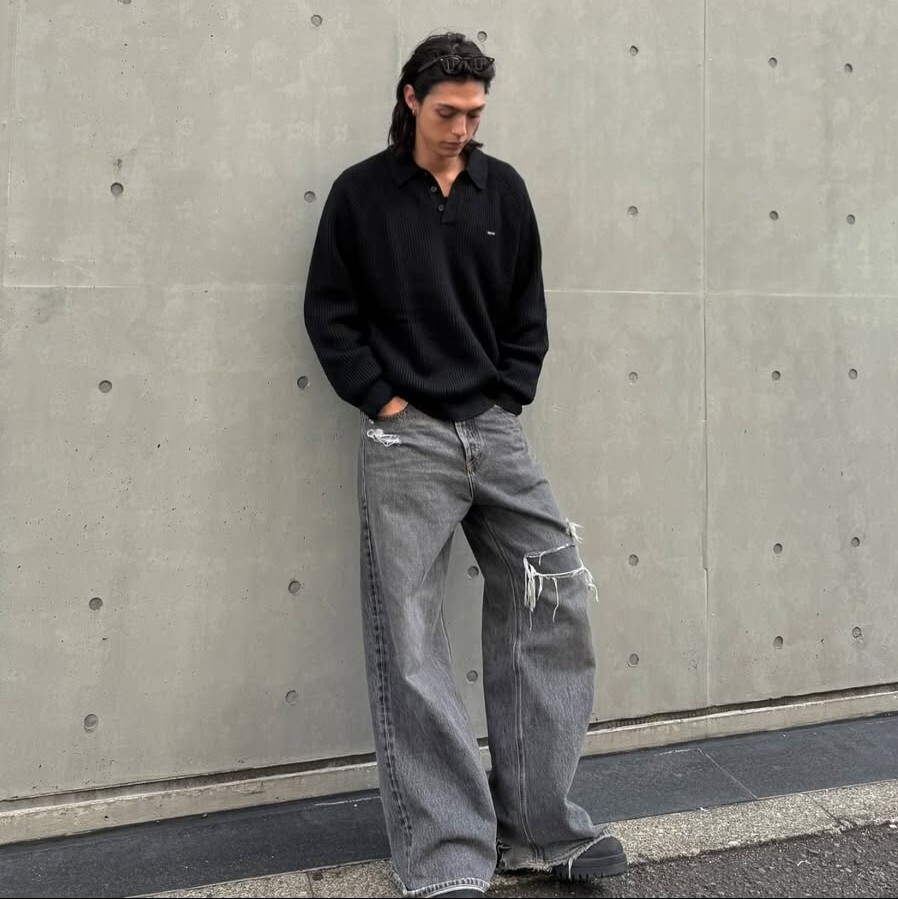 新品未開封 24FW Supreme Small Box Polo Sweater BLACK M 黒 新品未開封 24FW Supreme Small Box Polo Sweater BLACK M 黒