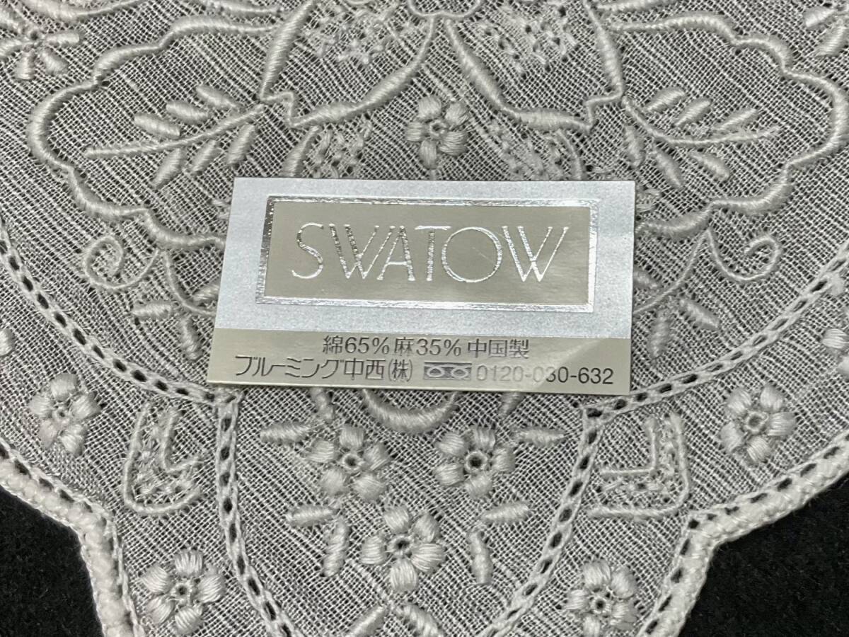 未使用 汕頭 スワトウ SWATOW 繊細・手刺繍ハンカチ 綿65%麻35 未使用 汕頭 スワトウ SWATOW 繊細・手刺繍ハンカチ 綿65%麻35