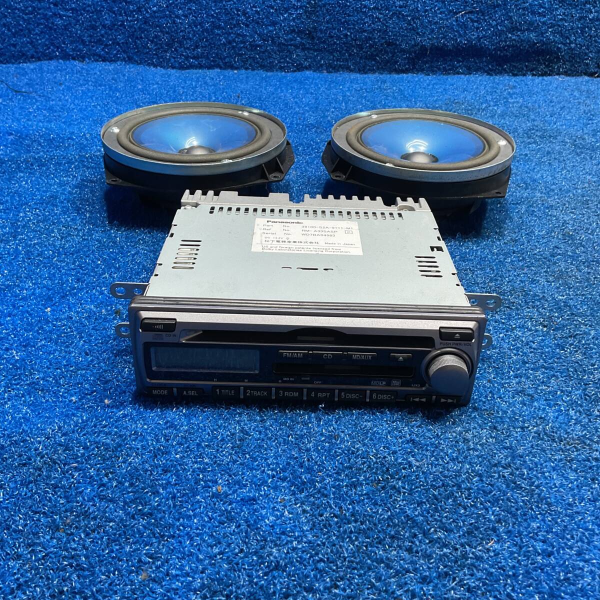 [AK-0028145][A2] ホンダ AP2 S2000 純正 Panasonic パナソニック CD MDデッキ プレーヤー 39100-S2A-9111-M1 スピーカー　 605746