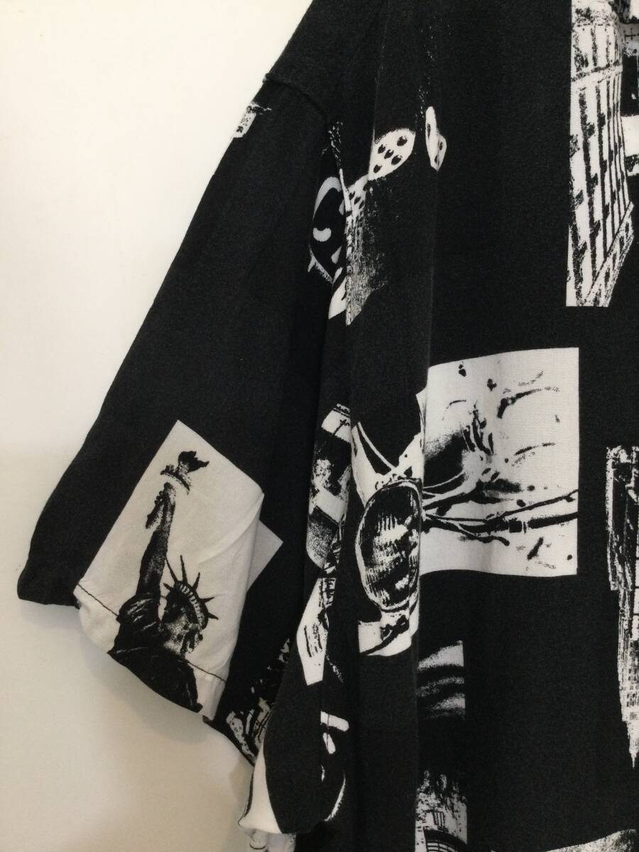 NO BOUNDARIES искусственный шелк рубашка гавайская рубашка Hawaiian искусственный шелк короткий рукав . воротник рубашка мужской 2XL чёрный серия хорошая вещь 