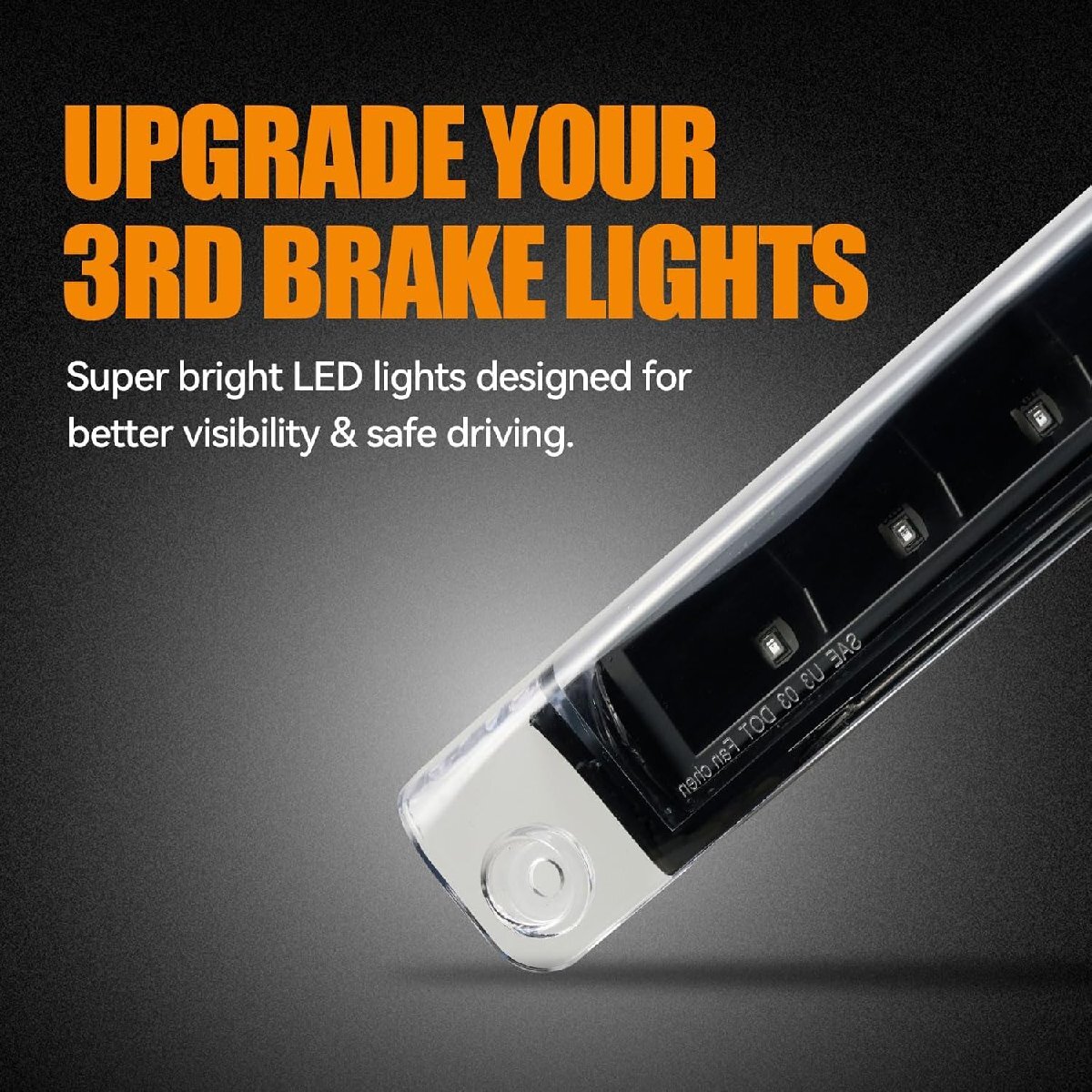 【激レア/LED/ブラック】03-19y エクスプレス サバナ ハイマウント ストップ ランプ ライト シボレー GMC バック リア テール ヘッド