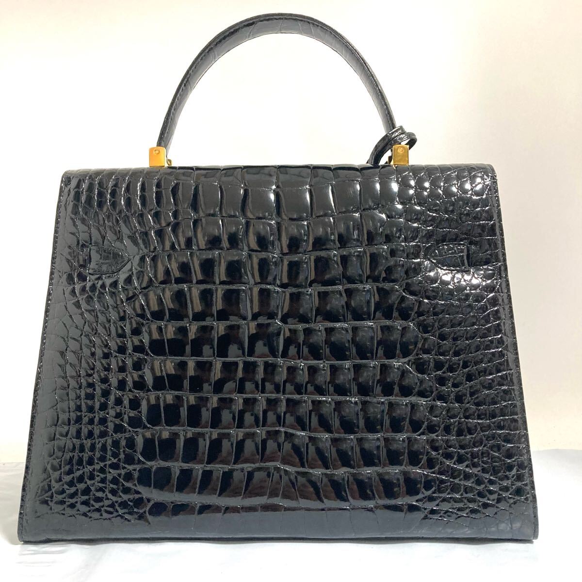 1円スタート 極美品 クロコダイル シャイニング ワニ革 センター 1円スタート 極美品 クロコダイル シャイニング ワニ革 センター