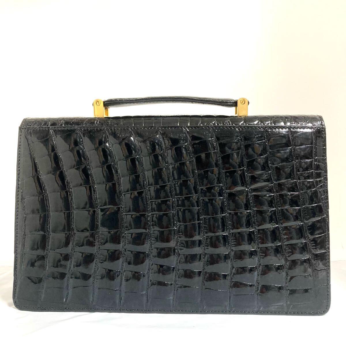 1円スタート クロコダイル ワニ革 シャイニング加工 クラッチ 1円スタート クロコダイル ワニ革 シャイニング加工 クラッチ