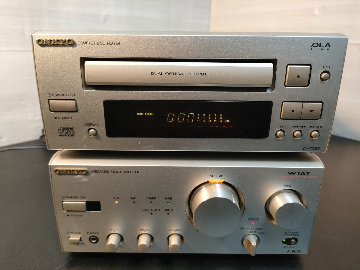 A497/ ONKYO オンキョー ステレオアンプ A-905X / CDプレーヤー A497/ ONKYO オンキョー ステレオアンプ A-905X / CDプレーヤー