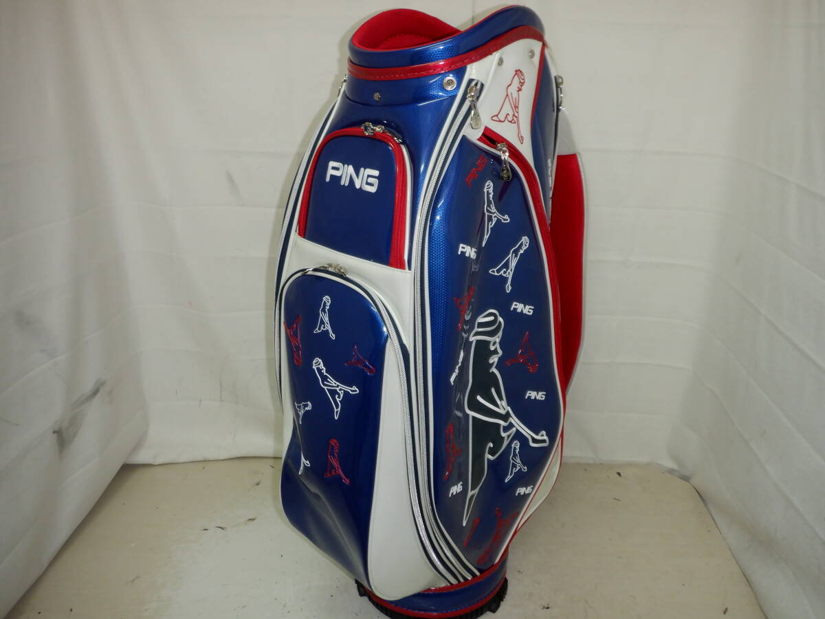 PING☆ピン☆Mr.PING☆9.5型☆エナメル☆限定カラー☆中古☆美品 PING☆ピン☆Mr.PING☆9.5型☆エナメル☆限定カラー☆中古☆美品