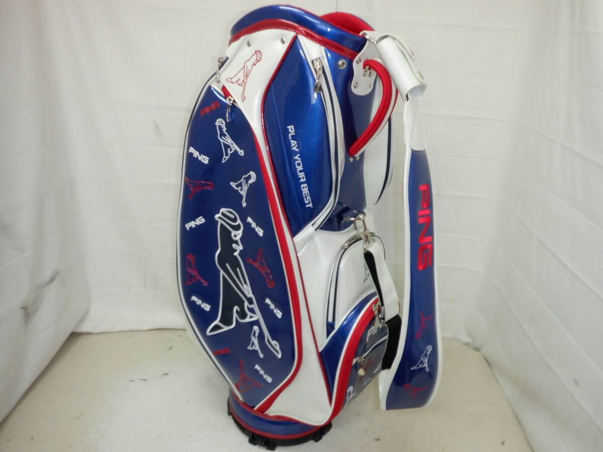 PING☆ピン☆Mr.PING☆9.5型☆エナメル☆限定カラー☆中古☆美品 PING☆ピン☆Mr.PING☆9.5型☆エナメル☆限定カラー☆中古☆美品